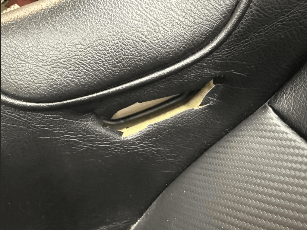 Blemished Corbeau DFX Black Vinyl Fixed Back Seats - Pair thumbnail 2
