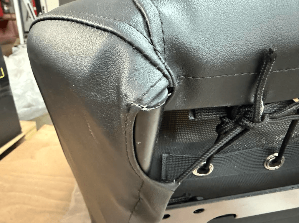 Blemished Corbeau DFX Black Vinyl Fixed Back Seats - Pair thumbnail 7