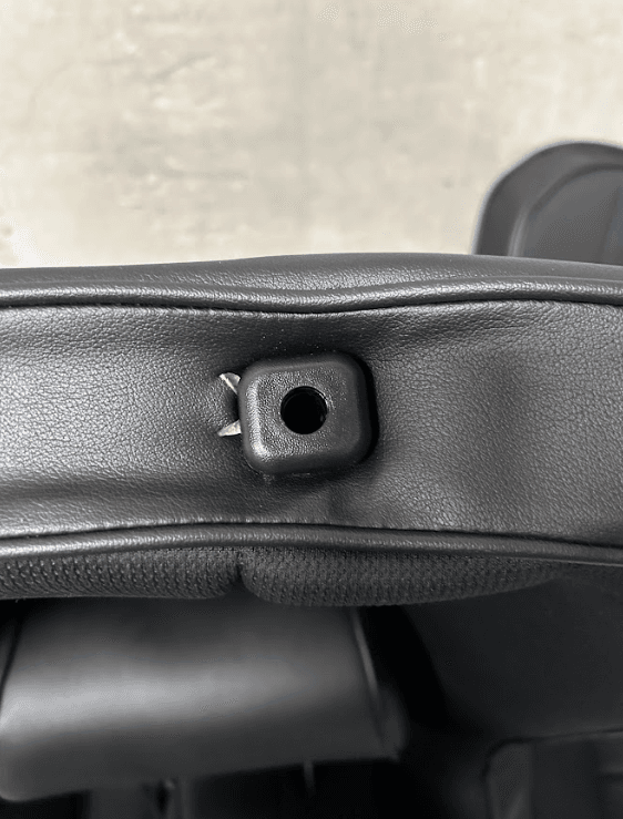 Blemished Corbeau Baja Low-Back Black Vinyl/Cloth Fixed Back Seats w/ Headrests - Pair thumbnail 2