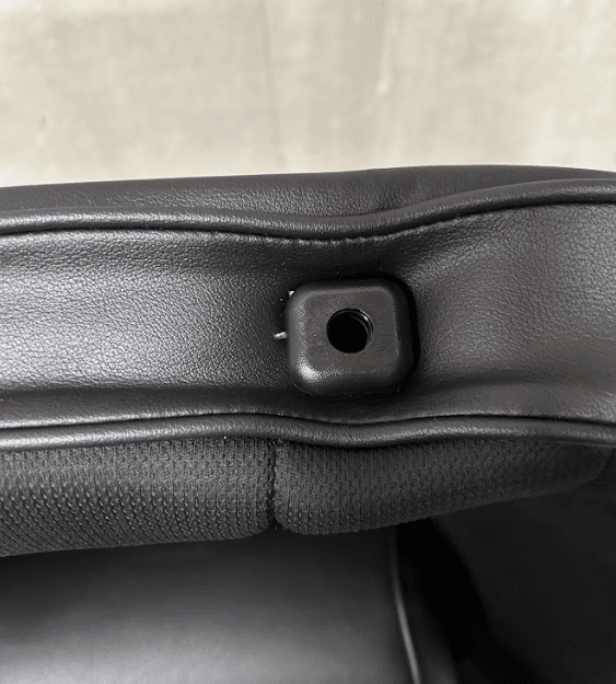 Blemished Corbeau Baja Low-Back Black Vinyl/Cloth Fixed Back Seats w/ Headrests - Pair thumbnail 4