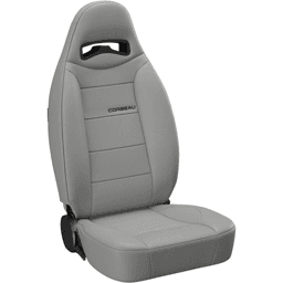 Blemished Corbeau Moab Grey Vinyl Reclining Back Racing Seats - Pair