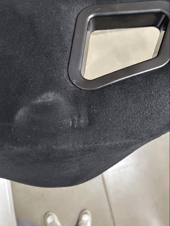 Blemished Corbeau A4 Black Microsuede/Vinyl Reclining Back Racing Seats - Pair thumbnail 2