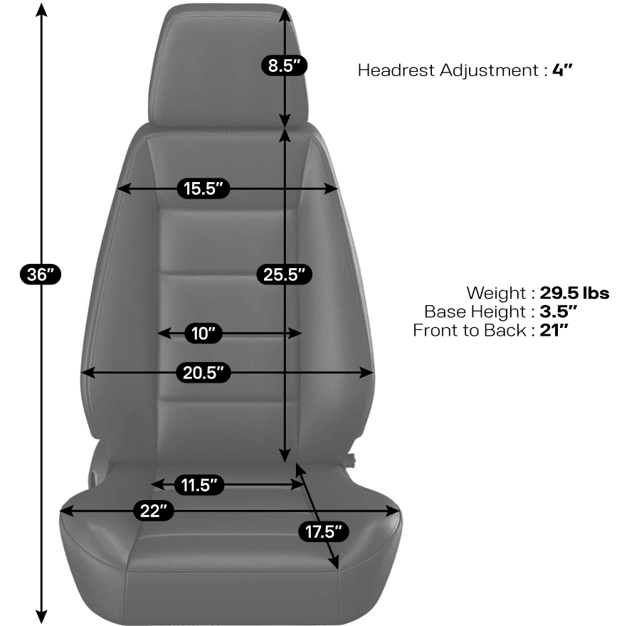 Blemished Corbeau Sport Black Vinyl Reclining Passenger Side Racing Seat w/ Seat Heater - Single thumbnail 2