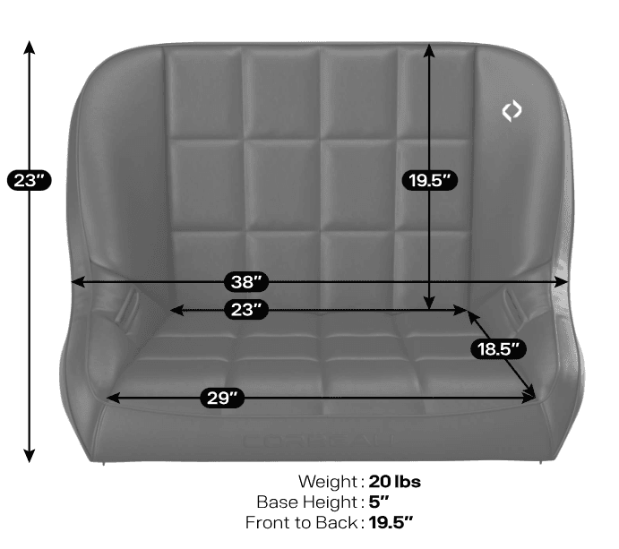 Corbeau 36-inch Baja Bench Seat thumbnail 5