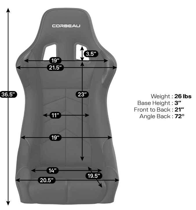 Corbeau DFX Fixed Back Seat thumbnail 5