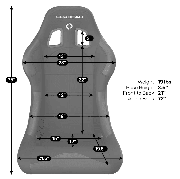 Corbeau Forza Racing Seat thumbnail 5