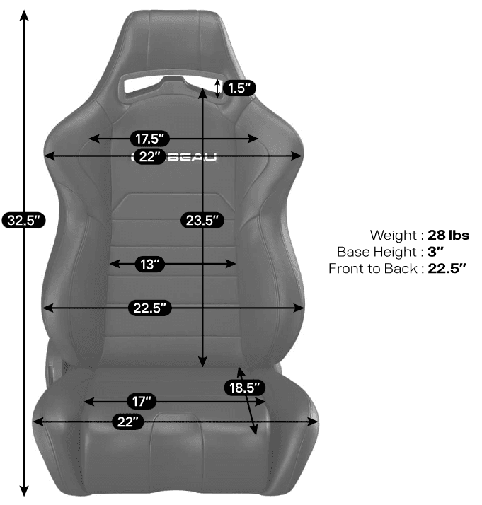 Corbeau LG1 Reclining Racing Seat (Pair) thumbnail 7