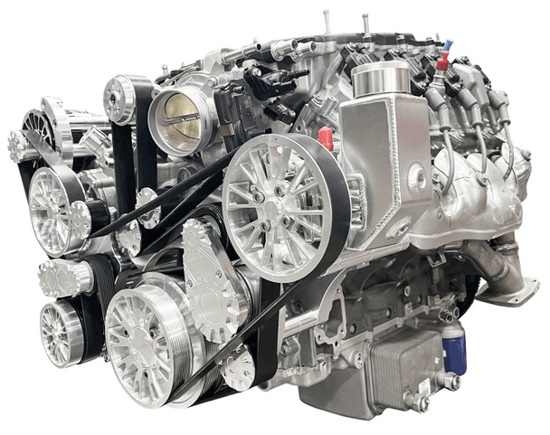 CVF Reaper Chevy LT4 Wet Sump 10-Rib Gen V Serpentine System with AC, Power Steering & Alternator - Black Diamond (All Inclusive) thumbnail 3