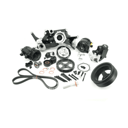BTR LS 6-Rib Front Accessory Drive Bracketless System w/ PS, AC & Alternator - Black