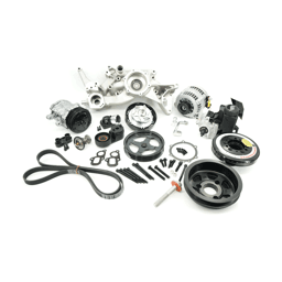 BTR LT 6-Rib Front Accessory Drive Bracketless System w/ PS, AC & Alternator and ATI Balancer - Satin