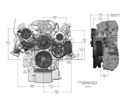 BTR LT 6-Rib Front Accessory Drive Bracketless System w/ PS, AC & Alternator and ATI Balancer - Black