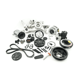 BTR LT 6-Rib Front Accessory Drive Bracketless System w/ PS, AC & Alternator, Dress-Up Kit and ATI Balancer - Satin