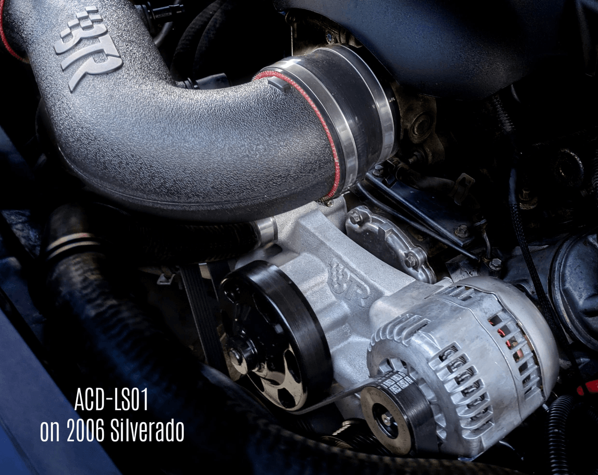 BTR LT 6-Rib Front Accessory Drive Bracketless System w/ PS, AC & Alternator, Dress-Up Kit and ATI Balancer - Black thumbnail 3