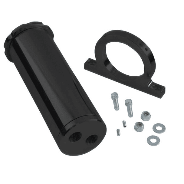 CVF Billet Black Remote Universal Power Steering Pump Reservoir and Bracket
