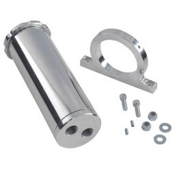 CVF Billet Polished Remote Universal Power Steering Pump Reservoir and Bracket