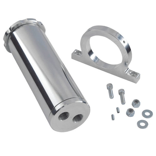 CVF Billet Polished Remote Universal Power Steering Pump Reservoir and Bracket