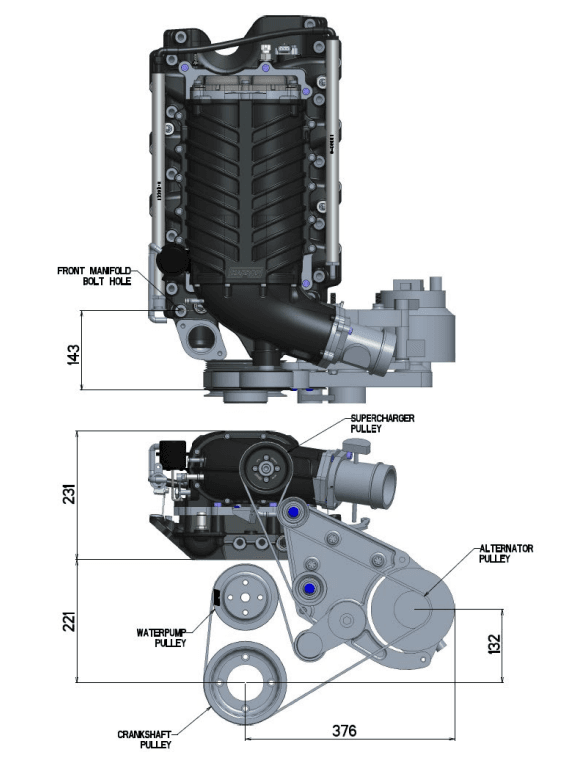 Harrop Holden Commodore 5.0L V8 1989+ TVS2300 Non-Intercooled Supercharger Tuner System (For EFI Heads ONLY) thumbnail 5