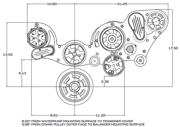 CVF LS ProCharger Bracket for Mid-Mount CVF FEAD Systems thumbnail 5