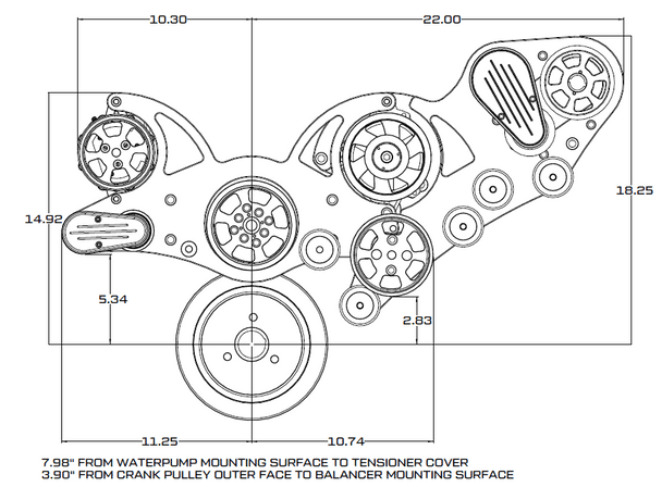 CVF BBC ProCharger Bracket for Mid-Mount CVF FEAD Systems thumbnail 5