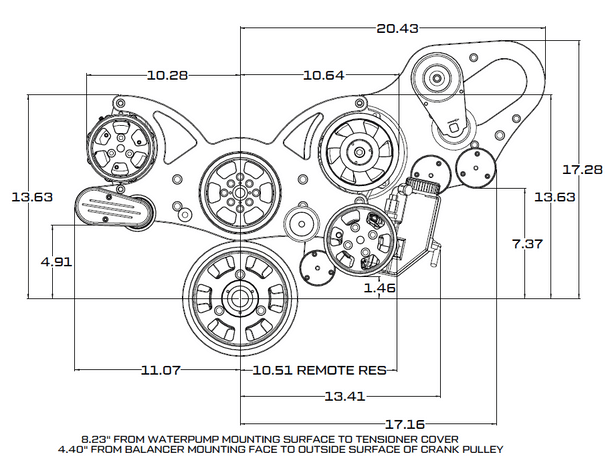 CVF SBC ProCharger Bracket for Mid-Mount CVF FEAD Systems thumbnail 5