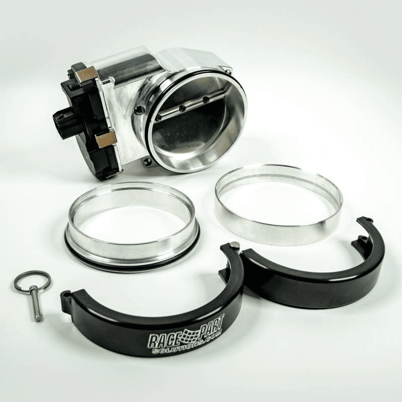 Nick Williams Drive-By-Wire 103mm Clamshell Clamp Natural Throttle Body DBW w/ Weld Ferrules  