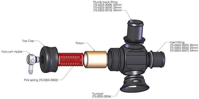 Kompact Dual Port Blow Off Valve suit 25mm Inlet Fitting thumbnail 7
