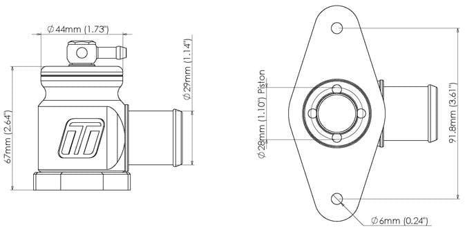 Kompact Plumb Back Valve (Diverter Valve) Suit Mazda 3/6 MPS thumbnail 8