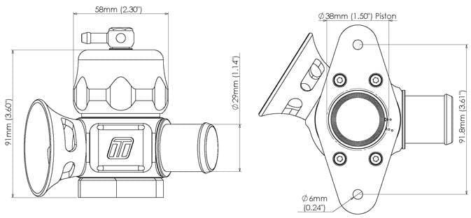 Dual Port BOV Mazda/Subaru - (Black) thumbnail 7