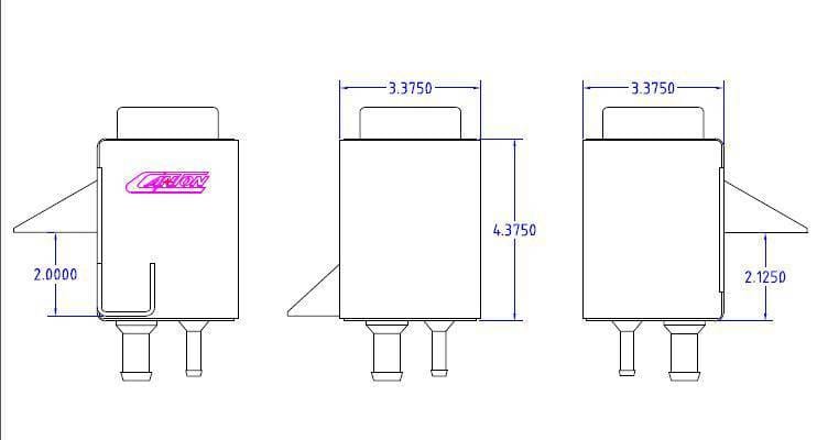 Black Aluminum Power Steering Reservoir Tank Ford 1997-2003 F150 and 1998-2003 Lightning thumbnail 6