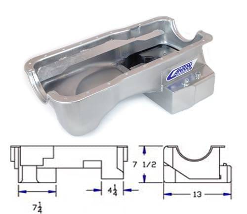 [GARAGE SALE] Canton 289-302 Canton 7 Quart T-style Rear Sump Oil Pan w/ Scraper, SC Return Bung & Oil Pickup - Black Powdercoated thumbnail 7