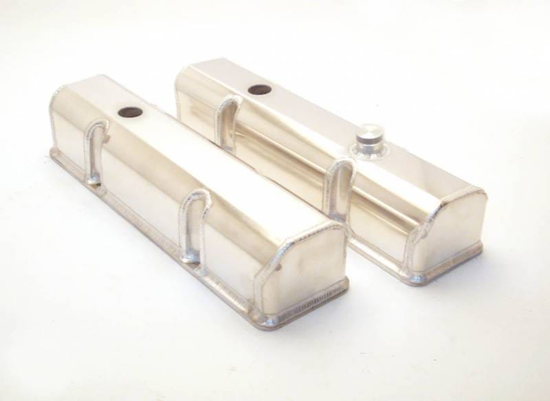 Canton Chevy SBC Laser Cut Rail Aluminum Valve Covers with Fill/PCV Ports thumbnail 3