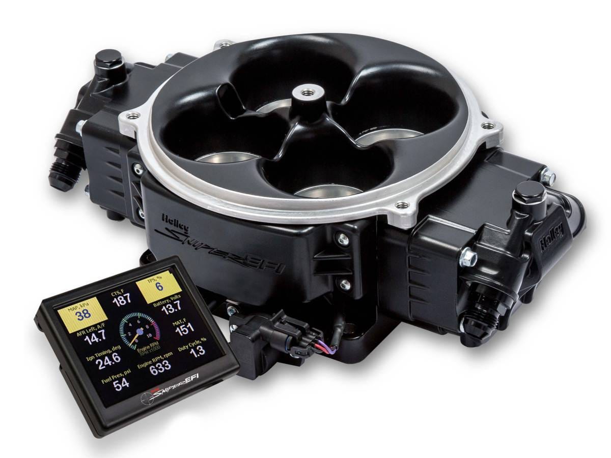 Holley Sniper EFI Stealth 4500 Self-Tuning Fuel Injection Kit - Black Ceramic