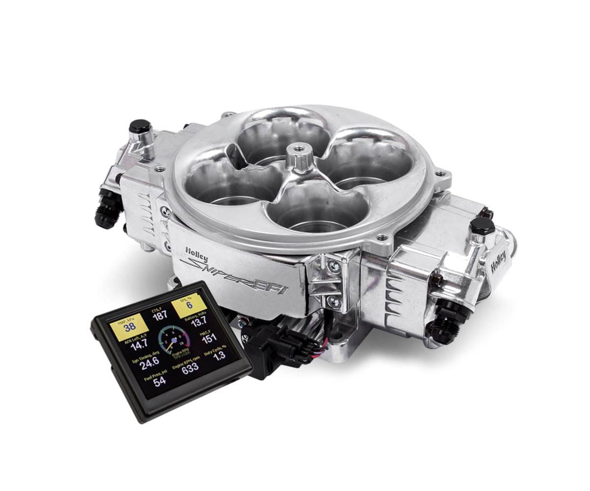 Holley Sniper EFI Stealth 4500 Self-Tuning Fuel Injection Kit - Shiny