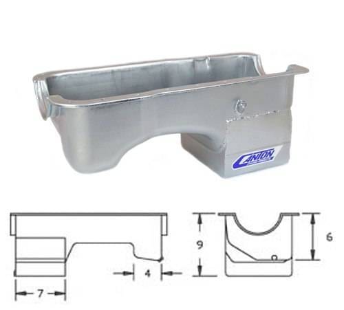 Ford Mustang 289/302 Canton 7 Quart Deep Rear Sump Oil Pan Black Powdercoated w/ Scraper thumbnail 4