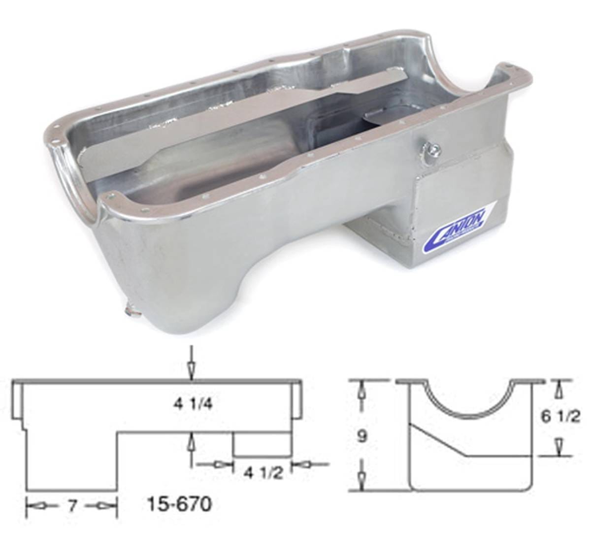 Ford Mustang 351W Canton 7 Quart Rear Sump Oil Pan thumbnail 5