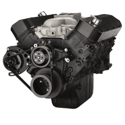 CVF Chevy Big Block Serpentine Serpentine Conversion Kit with Alternator Only Brackets, For Long Water Pump - Black
