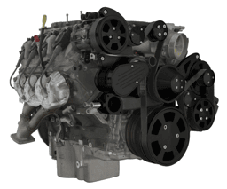 CVF Chevy LT4 Wet Sump Gen V 8-Rib Serpentine System with AC, Power Steering & Alternator - Black (All Inclusive)