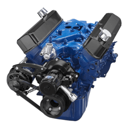 CVF Ford SBF 289, 302 & 351W Serpentine Conversion with Alternator Only Brackets, For Electric Water Pump - Black