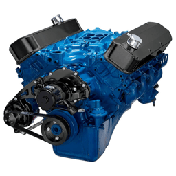 CVF Ford BBF 429 & 460 Serpentine Conversion System with Alternator Only Bracket, For Electric Water Pump - Black