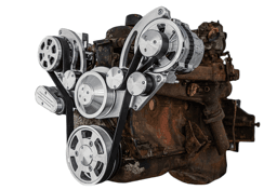 CVF Chevy Straight 6 Serpentine System with AC & ALT - Polished (All Inclusive)