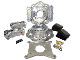 Aerospace Small Bearing Ford Housing Ends 4 Piston Pro-Lite Dual Rear Drag Disc Brakes (5 Lug) Non-ABS - 5/8" Studs