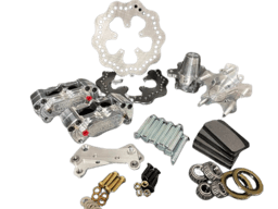 Aerospace Mazda RX7 FB 1979-1983 4 Piston Front Pro-Lite Drag Disc Brakes - 5 Lug