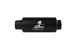 Aeromotive Filter In-Line 10-Micron Fabric Element ORB-12 Port Black Hard-Coat Marine 2-1/2" OD