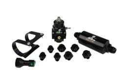 Aeromotive Stealth System EFI OEM Returnless Rail (Regulator Filter Filter Bracket Gauge 3/8" Quick Connect Fittings) - 17351