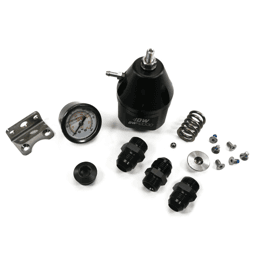 DWR2000 Adjustable Fuel Pressure Regulator W/ Pressure Gauge, Mounting Bracket & -10 AN Feed, -8 AN Return Fittings
