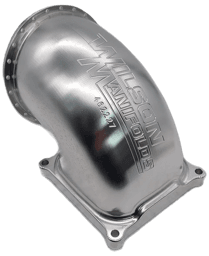 Wilson Manifolds 123MM 4500 Billet Elbow V-Band - Silver Machined Finish