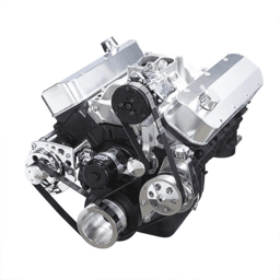 CVF Chevy Big Block Gen IV Serpentine Conversion Kit with AC, Alternator, Power Steering Brackets For Electric Water Pump - Polished