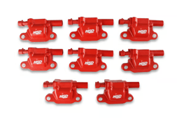 MSD LS Blaster Ignition Coil Kit For 2005-2016 GM LS2/LS3/LS4/LS7/LS9 Engines - Red