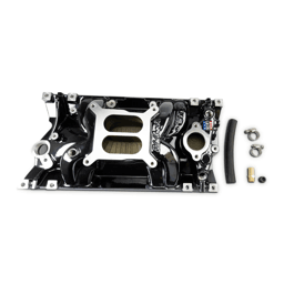 Edelbrock Performer EPS SBC Black Dual Plane Intake Manifold - For Vortec-Style Heads